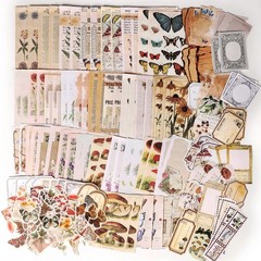 200 Pieces Vintage Scrapbook Supplies Pack for Junk Journal Planners DIY Pape…
