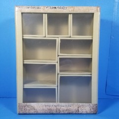 New TIM HOLTZ Idea-ology Configurations Shadow Box Mixed Media Display 6.75×8.75
