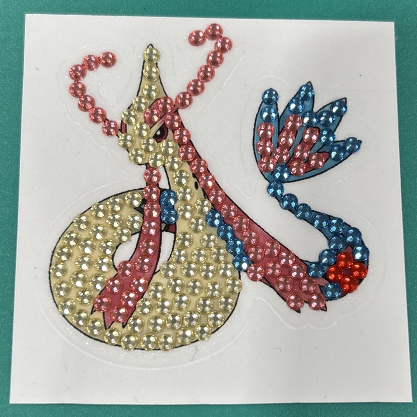 New!! MILOTIC Pokemon Diamond Art STICKER Scrapbooking Nintendo Decor Water