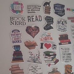 Books & Reading Quote Sticker Lot – «READ MORE BOOKS» Multicolor Designs