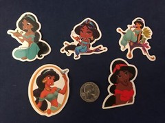 Disney Stickers – Disney Jasmine from Aladdin Lot of 5 Stickers.
