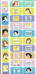 Disney Princess Ariel Aurora Jasmine Snow Tickets Sandylion Large Sticker Sheet
