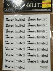 The Paper Studio- Stik A Bilities- You’re Invited -34 stickers NEW