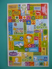 Peanuts Gang Stickers (4) Large Sheets 9×6 Snoopy Woodstock Charlie Brown Linus