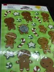 Christmas Holiday Gingerbread Man Scrapbooking Craft Stickers Stickety Doo Da
