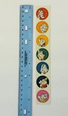 VINTAGE STICKERS The Disney Store SNOW WHITE AND THE SEVEN DWARFS