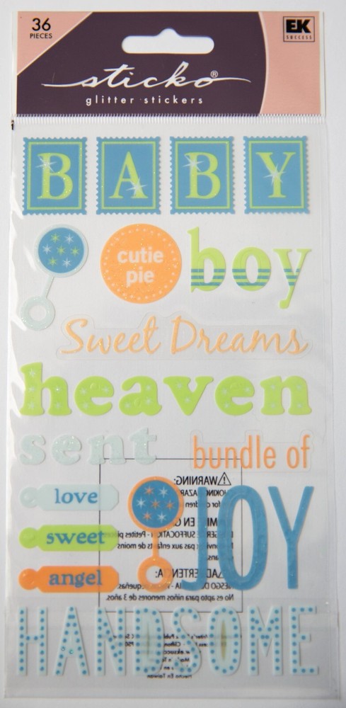 Sticko Stickers BABY BOY Theme, You Pick, some Rare!