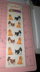 Vintage Sandylion stickers Fuzzy Dogs Cocker Spaniels New In Pack