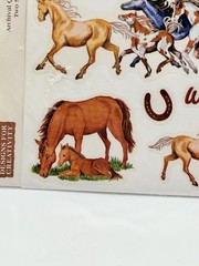 PSX Faster Horses Sticker Sheet 2001 RARE Horse Western Scrapbook NEW!