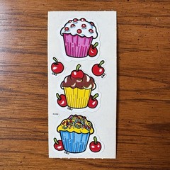Vtg 80s BJ Sticker Lot Prism Foil Gumball Rainbow Cupcakes Bear Hearts Bugs