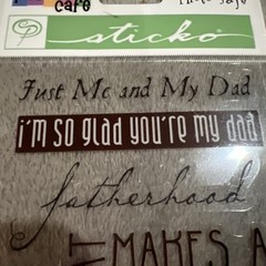 Fathers Day Fishing Tool Stickers Jolee’s Boutique EK Success Phrase