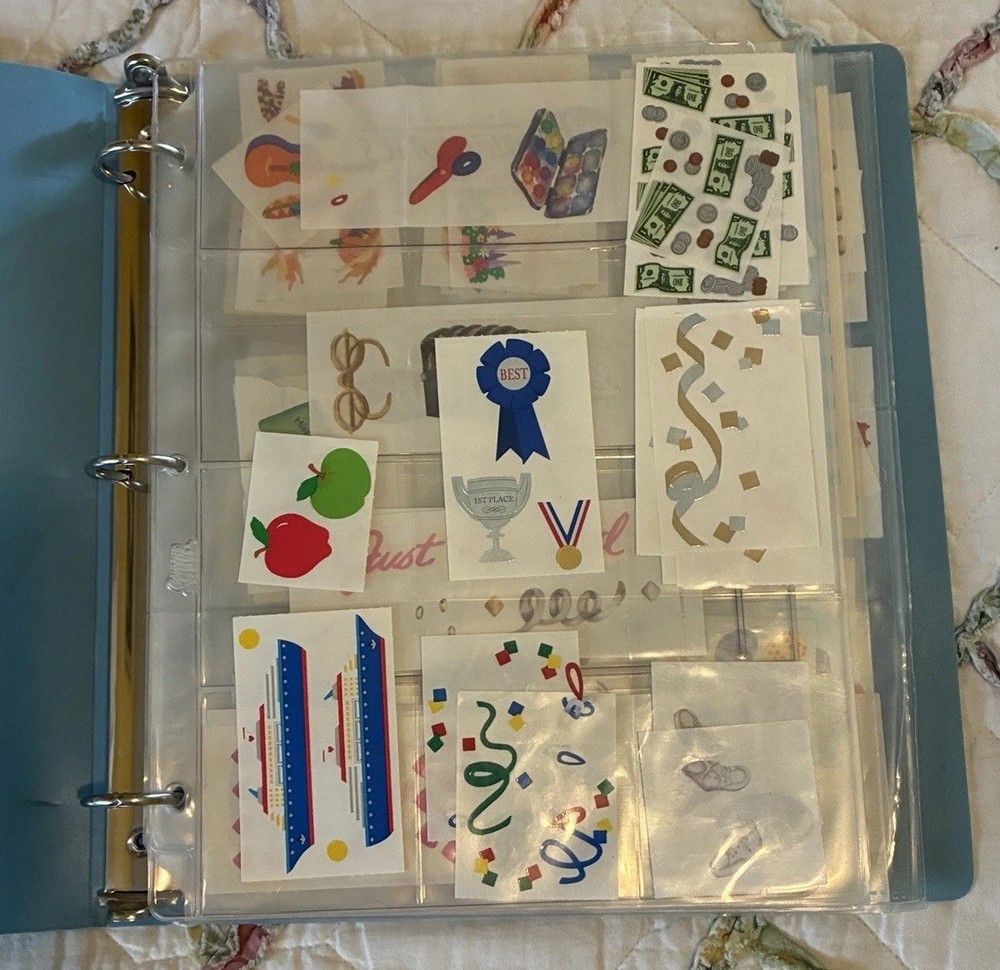 Vintage Mrs Grossman Creative Memories Sticker Collection Lot 18 Pages 1984-1998