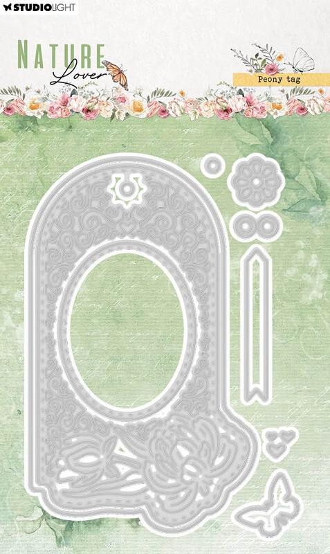 STUDIO LIGHT – METAL CUTTING DIES – PEONY TAG