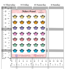 Cooking Pot Icon Planner Sticker, Cooking Sticker, Calendar & Journal Sticker