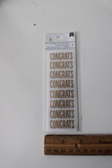 American Craft Mini Marks Rub-On Transfers CONGRATS 2PG – 16PC Gold Scrapbooking