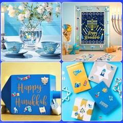 Happy Hanukkah Foam Stickers – 120 Unique 3D Designs for Crafts & Decor