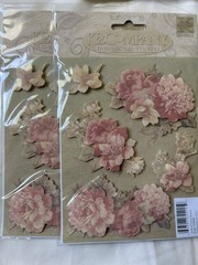 K&Company Dimensional Embossed Stickers Frames Floral Vintage Scrapbooking