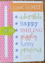 Deja Views LITTLE YELLOW BICYCLE Baby Girl Chipboard Look At Me..I”M…Adorable