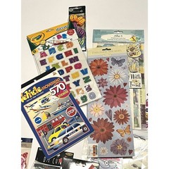 Scrapbooking Sticker Lot Summer Beach Vacation Picnic Travel Car Planes Die Cuts