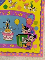 Vintage Sandylion Photo Scrapbook Stickers Mickey Mouse Minnie Happy Birthday