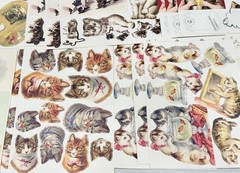 Anna Griffin AG848 «FELINE CARD TOPPERS» Embellishments Card-Layers Cats 313-Pcs