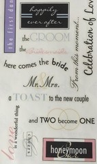 WEDDING DAY SAYINGS Stickers(20pc) MAMBI•Bride•Groom•Honeymoon •Cake•Ceremony••