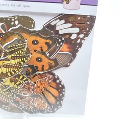 Forever in Time 33pc Butterfly Die Cuts Foil Accent Orange Scrapbook Craft NEW