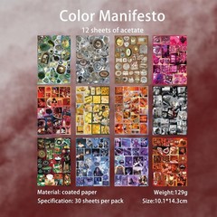800+ Pcs Y2K Vintage Sticker Book – 30 Sheets Retro Cut-Out Stickers for Junk Jo