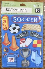 K&Company Donna Ingemanson Soccer Score Trophy Defense Kick Ball Goal Stickers