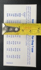Birth Control Days of the Week Label White Stickers Small Sunday-Saturday