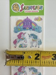 Sandylion Sticker Prismatic Unicorn/Castle 1 Sheet NIP Sealed Retired VTG