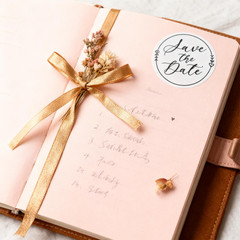 1.6 Inch save the Date Stickers, 120Pcs Clear Silver Foil Envelope Seals, Party