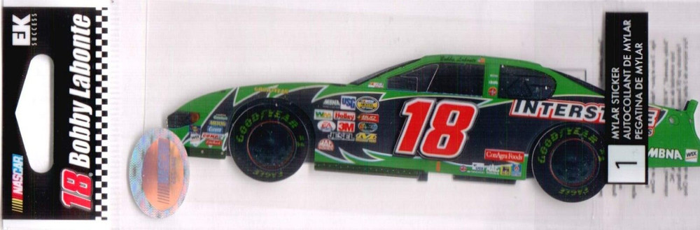 Vintage NASCAR Licensed 3-D BOBBY LABONTE Mylar Car 63261 Fast FREE Ship ONLY 1!