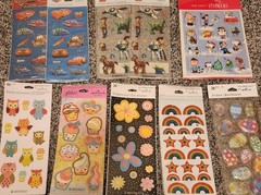 Vintage Hallmark Stickeroni Stickers Lot Rainbow Disney Cars Toy Story Snoopy ++