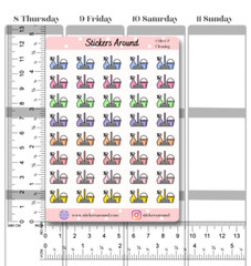 Pastel Cleaning Icon Planner Stickers, Chores Stickers, Calendar & Journal