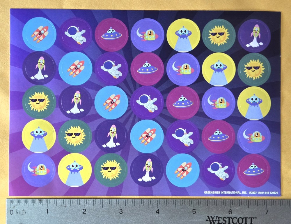 Space Exploration Scrapbooking Sticker Large Format Single Sheet