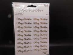 STICK*A*BILITIES GOLD «MERRY CHRISTMAS» PHRASE STICKER EMBELLISHMENTS 36 PC