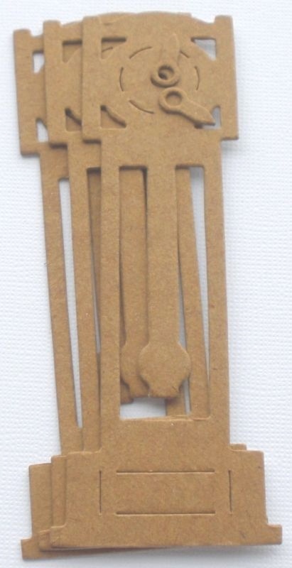 {4} *GRANDFATHERS CLOCK* Raw Bare Chipboard Die Cuts – 2″ x 5″