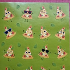 vintage 80s 90s + scratch & sniff PIZZA Stickers Sandylion Mark 1 Trend CTP Lot