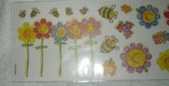Provo Craft Stickers – Vellum Stickers – Happy Flowers and Bee’s – Super Cute