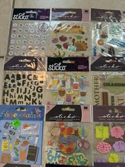 Lot of 44 Packages of Sticko and Stickopotamus Stickers, Some Vtg, All Sealed