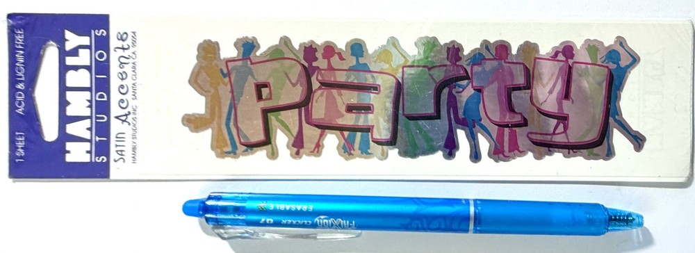 Metallic Party Hambly Stickers Scrapbooking Card Journal Planner