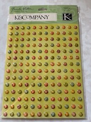 K&COMPANY STICKER BRENDA WALTON CLEAR DOMES DOLLHOUSE ALPHABET MINI LETTERS 168p