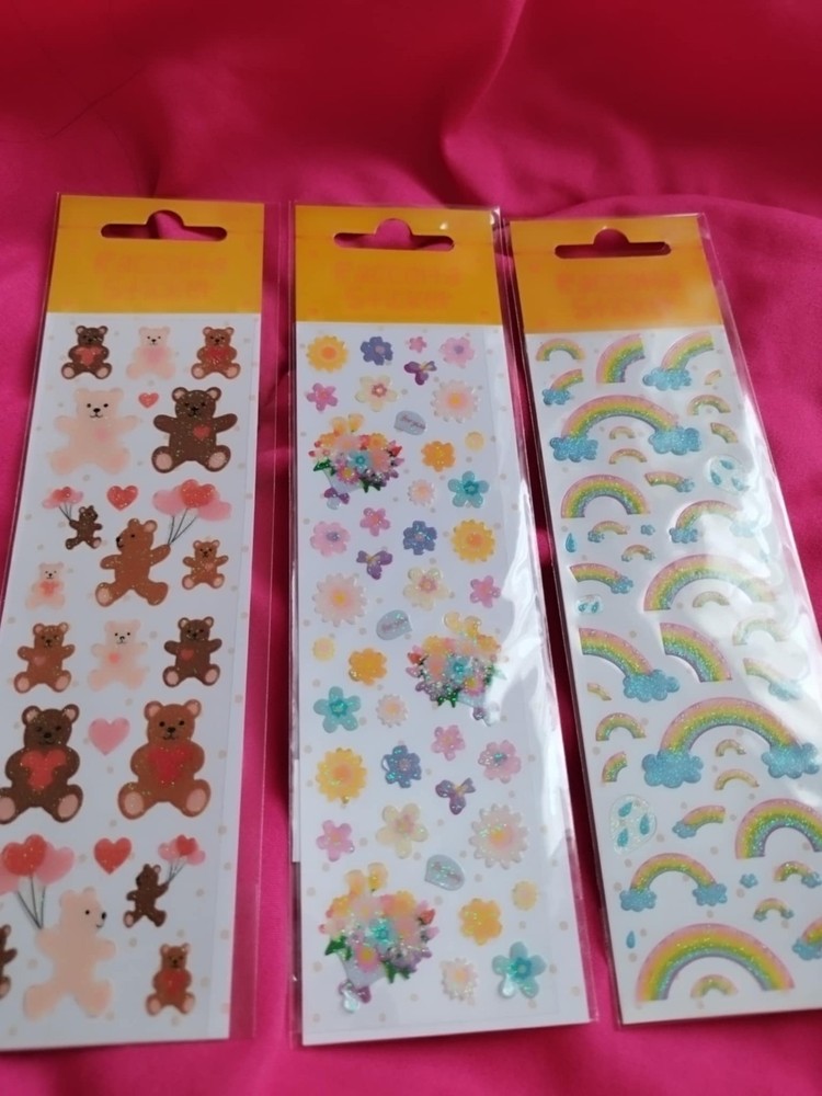 [80-1]High quality vtg Japan MOP Glitter etc stickers you choose