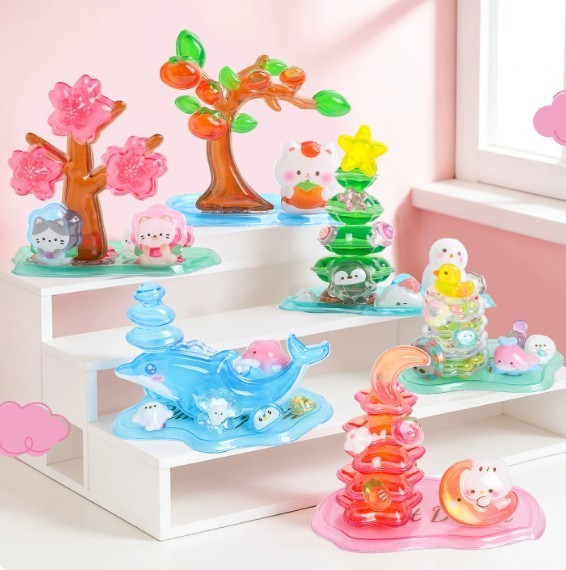 3D Embossed Sticker Toy Set (8 Designs Set) Christmas, Creative, Mini Model, DIY