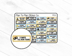 1170-5~~New Years Countdown Planner Stickers.