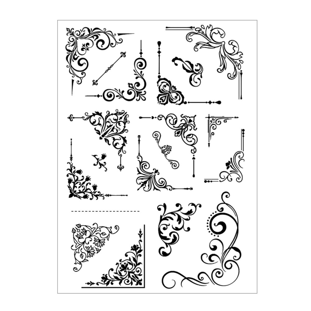 Arbuya Filigree Corners Clear 11×16 cm/4.33×6.3 inches,