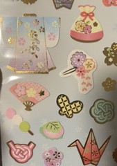 DAISO Japanese stickers Kawaii 👘🪭 Japan