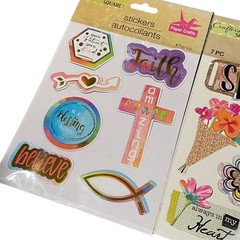 Crafter’s Square Spring Faith Believe Flowers Pop-Up Sticker Lot Of 2