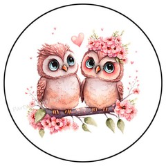 OWL COUPLE VALENTINE ENVELOPE SEALS LABELS STICKERS PARTY FAVORS